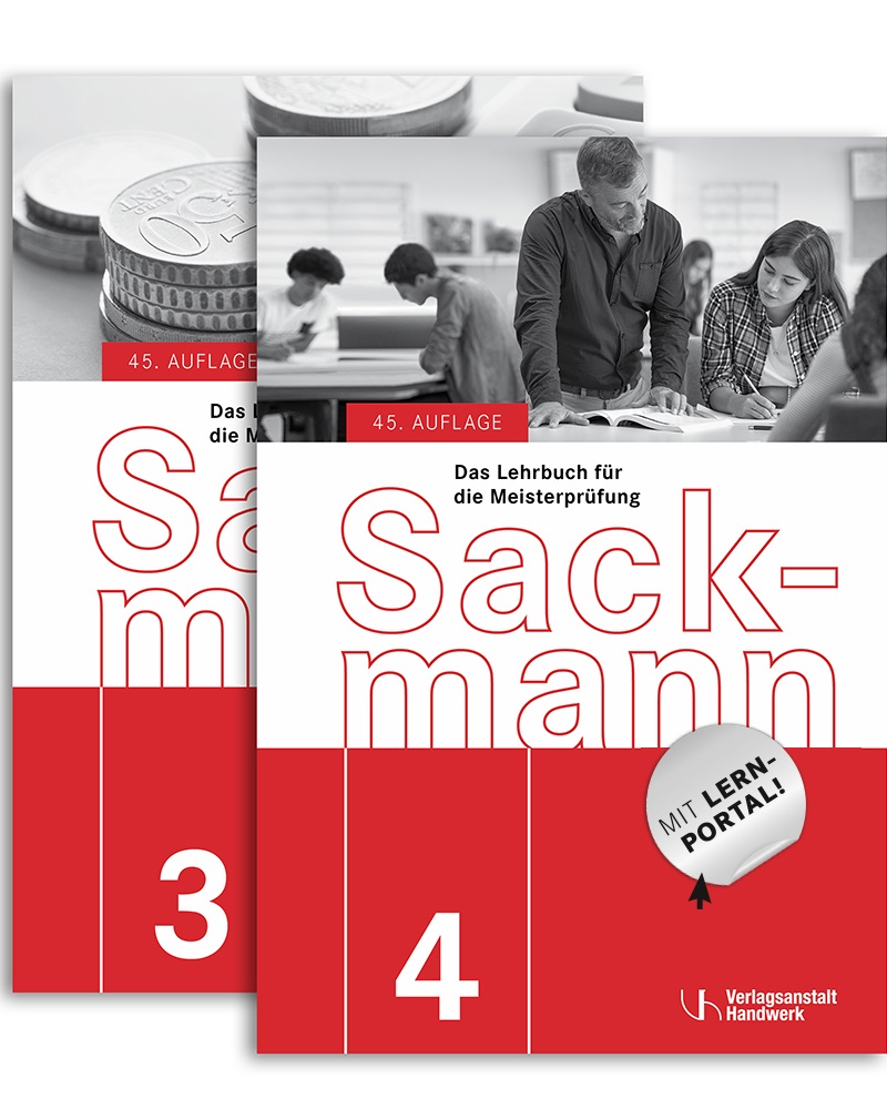 Sackmann - das Lehrbuch für die Meisterprüfung, Paket: Teil 3 (1402/45) u. Teil 4 (1404/45) - Digitalausgabe