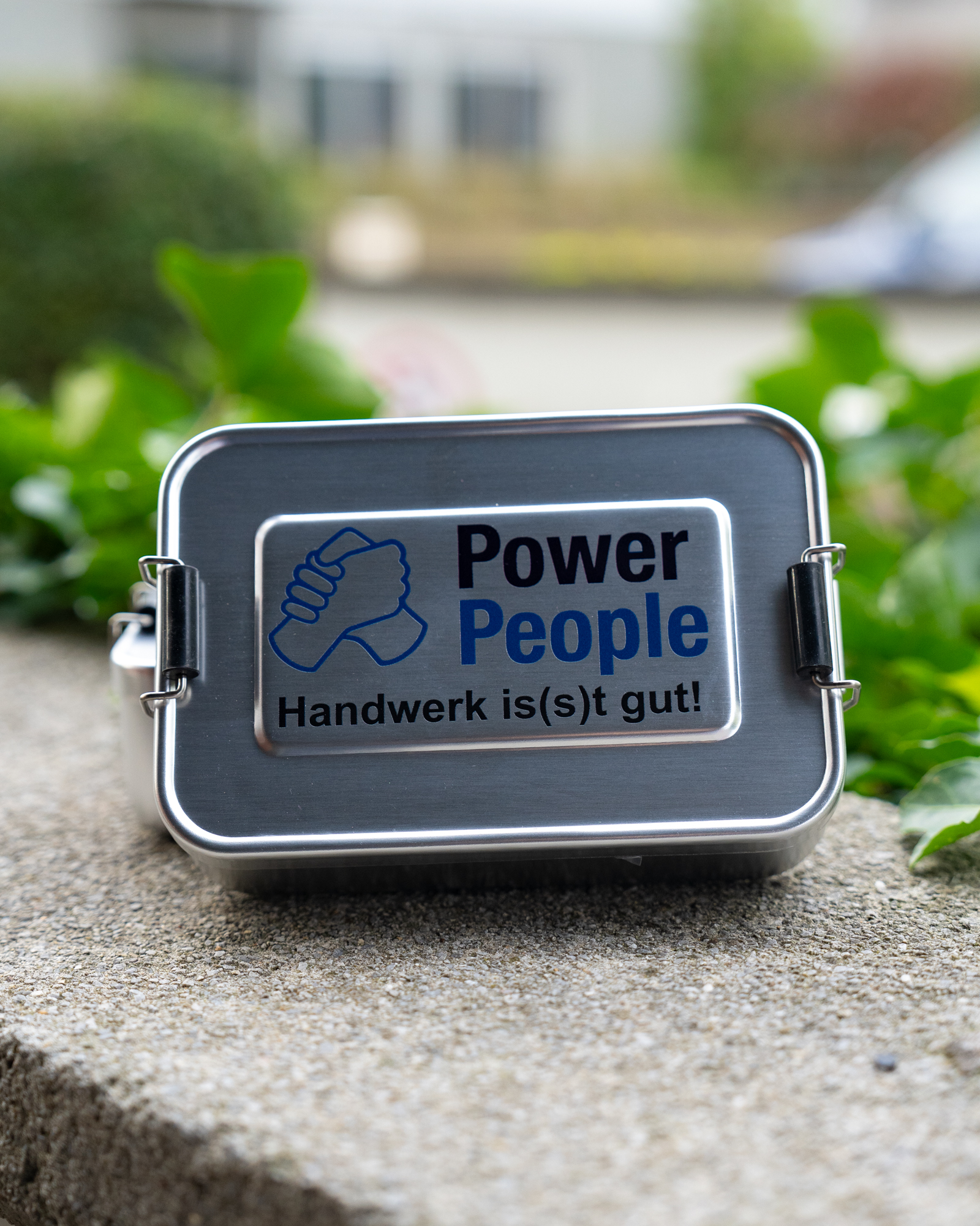 Power People Aluminium-Brotdose Handwerk is(s)t gut!