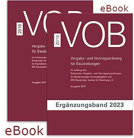 Paket VOB Gesamtausgabe 2019 + VOB Ergänzungsband 2023 - eBook