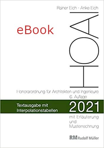 HOAI 2021 - Textausgabe mit Interpolationstabellen - eBook