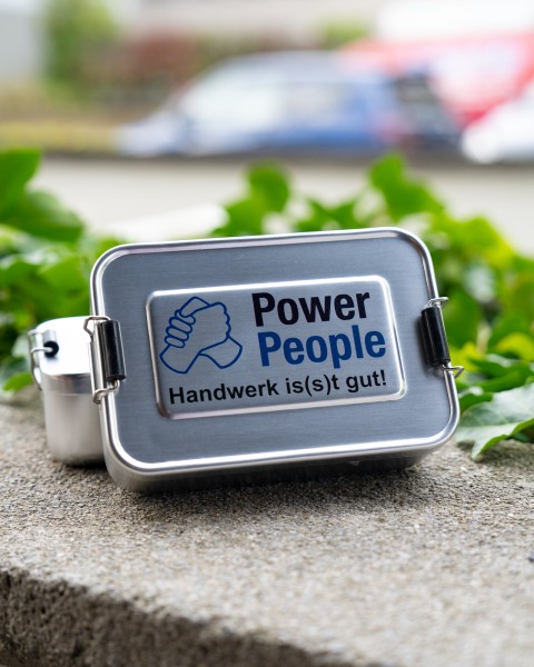 Power People Aluminium-Brotdose Handwerk is(s)t gut!